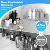YAWSOUP Acrylic Shower Shelves 3 Pack, Clear Adhesive Shower Caddy