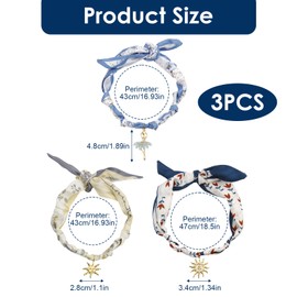 3 PCS Scarf Necklace with Charm for Women, Bandana Necklace with Charms, Vintage Golden Sun Adjustable Statement Beach Scarf Necklaces Jewelry with Gold-Plated Charm