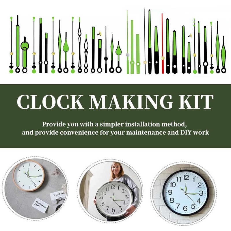 LEEQ Set of 12 Style Hands for Wall Clock -