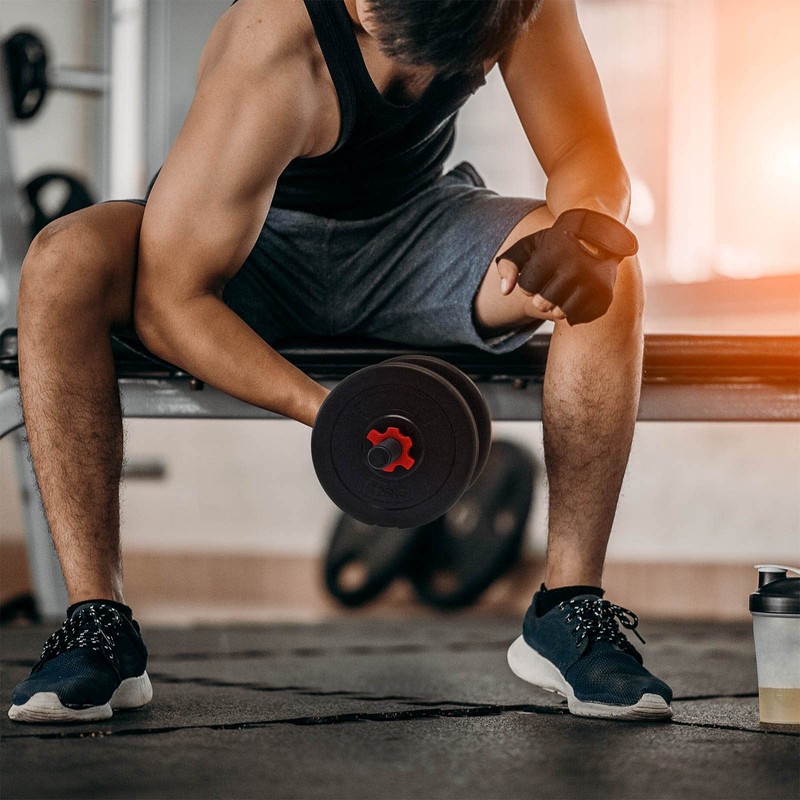 LUXTRI 40 kg 2-in-1 Dumbbell and Barbell Set with 16