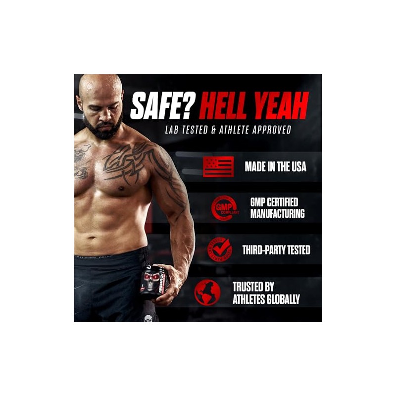 JNX SPORTS The Curse! Pre Workout Powder for Men &