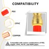 (2 Pack) Foskan 1" x 3/4" Reducing Coupling,Brass Push Fit