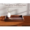 Dofira Acacia Wood Serving Tray with Metal Handles, 17x13in Food