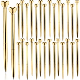 30 Pcs Heart Shaped Heart Shaped Ballpoint Pens Retractable Heart Shaped Pens Bulk Wedding Gifts for Women Valentine's Bridal Shower Office Supplies