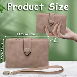 Jiusely Purse Wallet for Women, Bifold Leather Ladies Purse RFID Blocking Purses for Women, Ladies Wristlet Purses, Women's Wallet Purse with Card Holder id Window Zipper Coin Purses