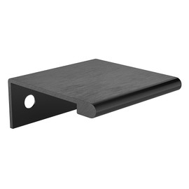 Richelieu Hardware BP989825990 Lincoln Collection 1-inch (25 mm) Center-to-Center Brushed Black Modern Cabinet and Drawer Edge Pull Handle for Kitchen, Bathroom, and Furniture