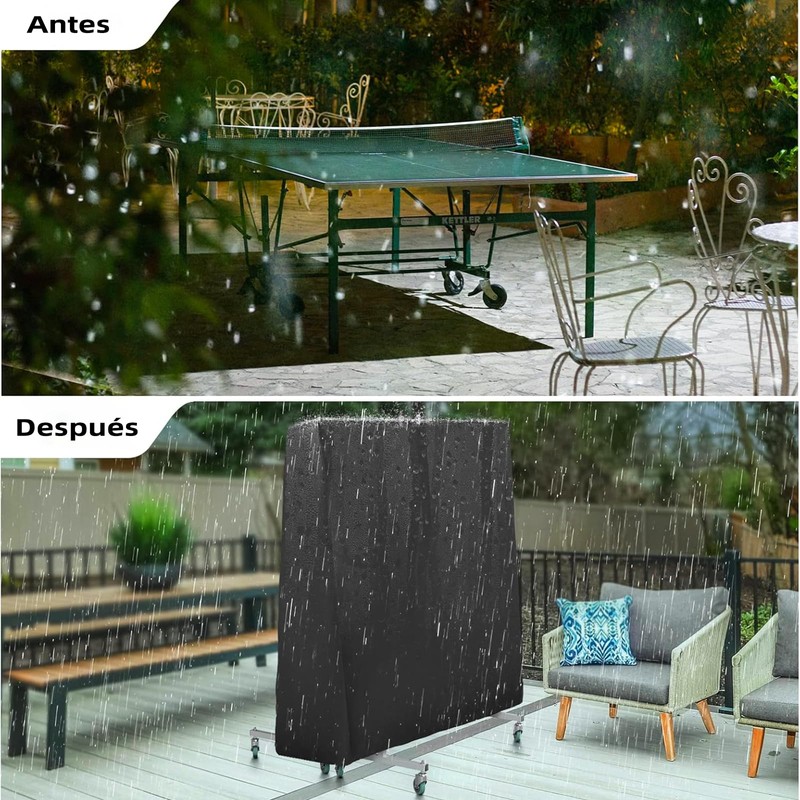 Funda para Mesa de Ping-Pong,Oxford 600D Cubierta Plegable Tenis de