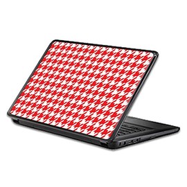 Universal 17" Laptop Skin -Red Houndstooth | Protective, Durable, and Unique Vinyl Decal wrap cover