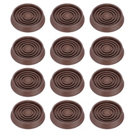 PATIKIL 1.7" Furniture Coasters, 12 Pcs Caster Cups Furniture Cups Rubber Non-Slip Round Feet Anti-Slip Stopper Pad Protector Sliding for Hardwood Floors Carpet Chair Table, Coffee