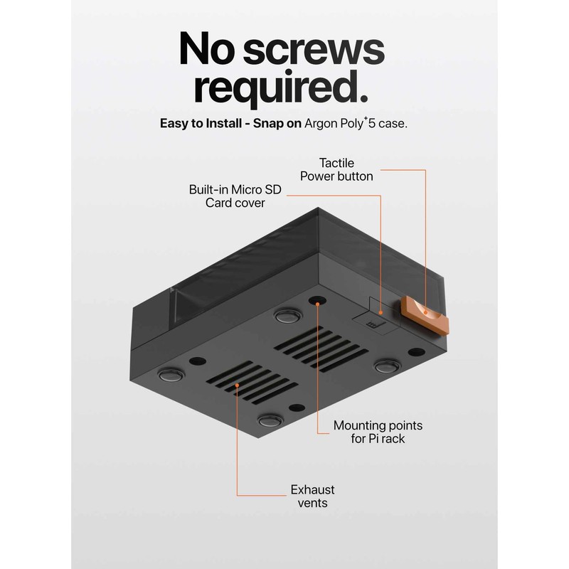 Argon Poly+5 Raspberry Pi 5 Case | Raspberry Pi 5