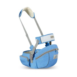 SONARIN Multifunktionale Baby Hüftsitz,Ergonomischer Taille Hocker Babytrage Hipseat Hüfttrage Bauchtragen mit Sicherheitsgurt & Schultergurt für Baby Kleinkinder 0-24 Monaten(Hellblau)
