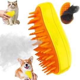 Cepillo de Perro GatoCepillo de Vapor para Gatos 3 en 1,Cepillo a Vapor Autolimpiable para Gatos,Cepillo a Vapor para Masaje, Cepillo para Pelo de... 