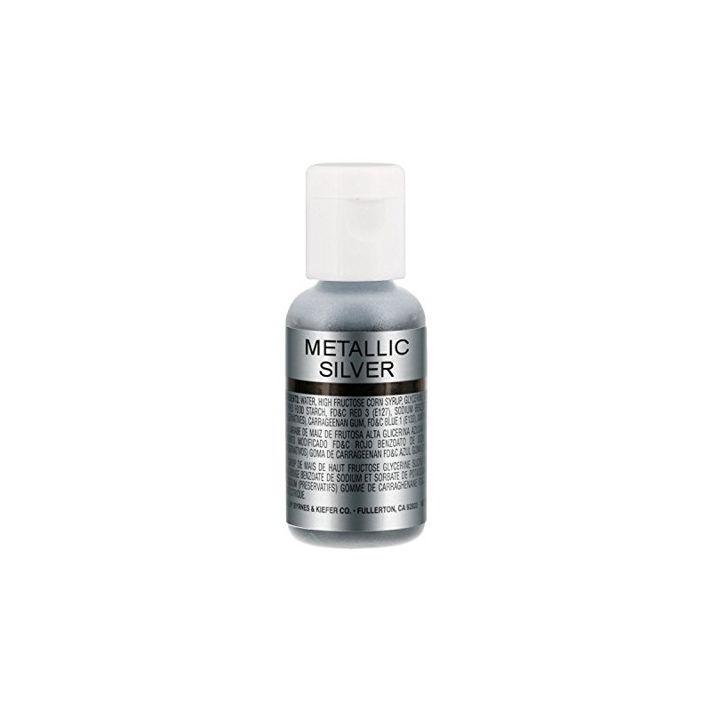 U.S. Cake Supply .7fl oz Metallic Silver Airbrush Food Coloring