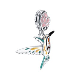 Annmors Flower Animal Nature Charm Pendant for Women Bracelet and Necklace 925 Sterling Silver, One size, Sterling Silver, Cubic Zirconia