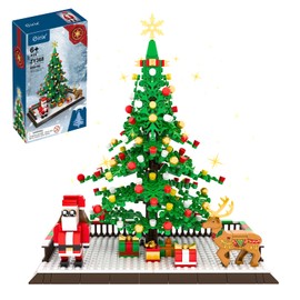 eirix Christmas Tree Building Sets, Christmas Santa Claus and Reindeer Figures Building Blocks Bricks Set, for 6+ Ages Kids, Boys, Girls, Adult 586PCS