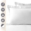 Pizuna 100% Cotton King Pillow Cases 2 Pack White 50x90cm,
