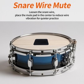 Horse Drum Mute Pads, Foam Drum Silencer Pads Set 12 Pieces with Drum Dampening Pads, Hi-Hat Set Pad, 1 Pair Drumstick Dampeners, and Cymbal Muffler Pads Fit 10”, 12”, 14”, 16" Electric Drum Kits