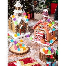 100Pcs Mini Christmas Candy, Mini Christmas Fake Candy Cane Ornaments for Tree Xmas House DIY Craft Party Decorations (10 Color)
