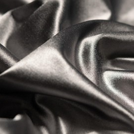Ice Fabrics 4 Way Stretch Silky Spandex Satin Fabric by The Yard - 60" Wide Shiny Satin Spandex Fabric for Dresses, Active Wear, Yoga Pants, Table Cloth - Thick and Heavy - Dark Grey - 1 Yard