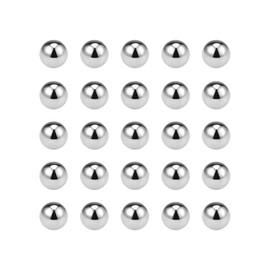 sourcing map Precision Balls 4mm Solid Chrome Steel G10 for Ball Bearing Keychain Wheel 25pcs