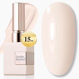 15ML Sheer Gel Nail Polish Soak Off Same Color Bottle Glossy Nail Art Gel for Salon or DIY Manicure at Home for Women:_Cream White