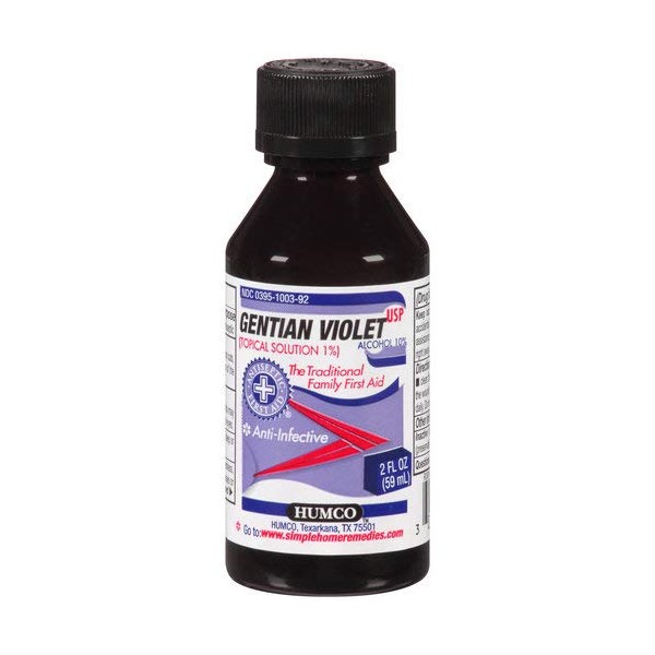 Humco Gentian Violet Topical Solution 1% USP - 2 oz, Pack of 3