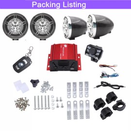 cwZhen Golf Car Cart MP3/Bluetooth Player Speaker FM Radio AMP Stereo WRemote Control