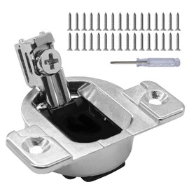 Replacement for Blum 110 Cabinet Hinges in Compact 33 Hinge, HYLEBOR 8Pack Hinges for Cabinet Doors to Replace Original Blum Cabinet Hinges (with Screws, Screwdriver, Without Mounting Plate)