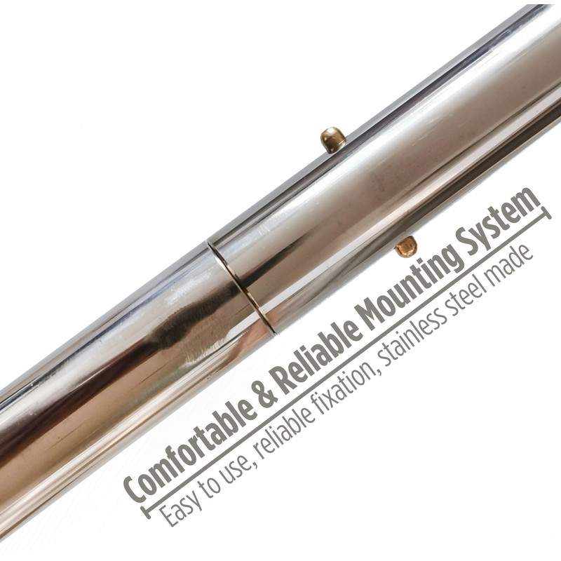 CooB Upgraded Travel Stainless Steel Pole Handle for Sand Scoop