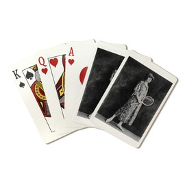 Lantern Press Woman Posing with Tennis Racket Photograph (52 Playing Cards, Poker Size Card Deck with Jokers)