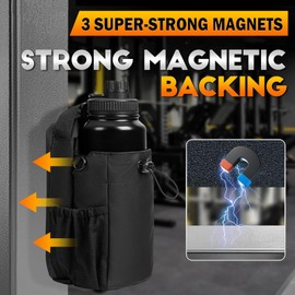 Magnetic Gym Bag for Men and Women Magnetic Bottle Bag with Secure Attachment for Gym, Travel and Workouts Design Keeps Belongings Clean and Organized Fits Water Bottles, Phone Essentials