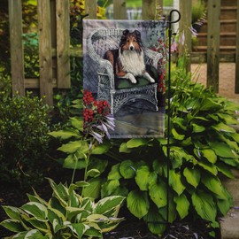 Caroline's Treasures PPP3187GF Sheltie Patio Jewel Garden Flag Mailbox Flag Decorative Yard Flag Banner Outside Patio Artwork Yard Flower Beds, Garden Size, Multicolor