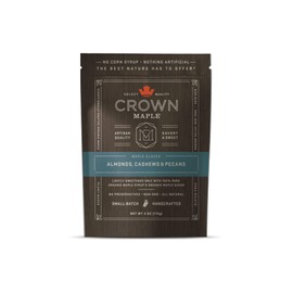 Crown Maple Glazed Nuts - Almonds, Cashews, Pecans, 4 Oz Pouch - Pure Maple Sweetened, Versatile Gourmet Snack