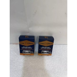 For Gillette King C Gillette Double Edge Razor Blade Refills 10 Count Box Sealed Lot 2