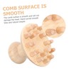 FOMIYES Wooden Handle Scalp Massager Brush Comb for Head Treatment