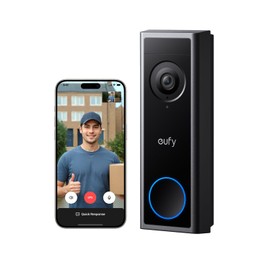 eufy Video Doorbell C30, Battery Powered, 2K FHD, 16:9 Expanded View, Easy Installation, Ring Call, Human and Motion Detection, HomeBase S380 Compatible, No Monthly Fee (Renewed)