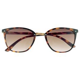 meigan 7384-02 Wellington Sunglasses, Men's, Women's, Stylish Design, UV400, UV Protection, Stylish, Graduated Lens, Durable, Hard Coat, Demi Brown/Half Brown