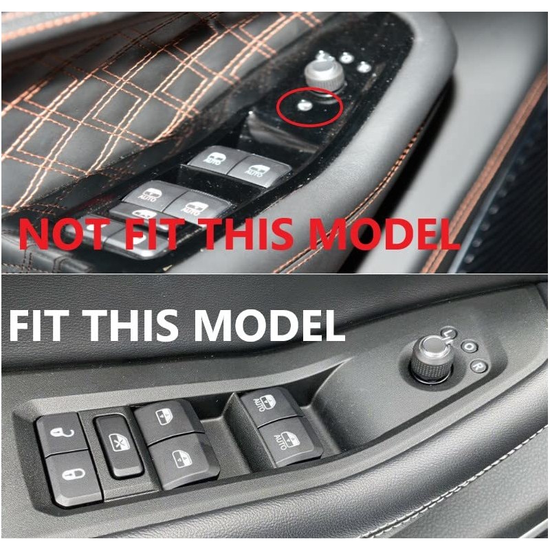 Carbon Fiber Window Lift Switch Panel Cover Trims for Jeep