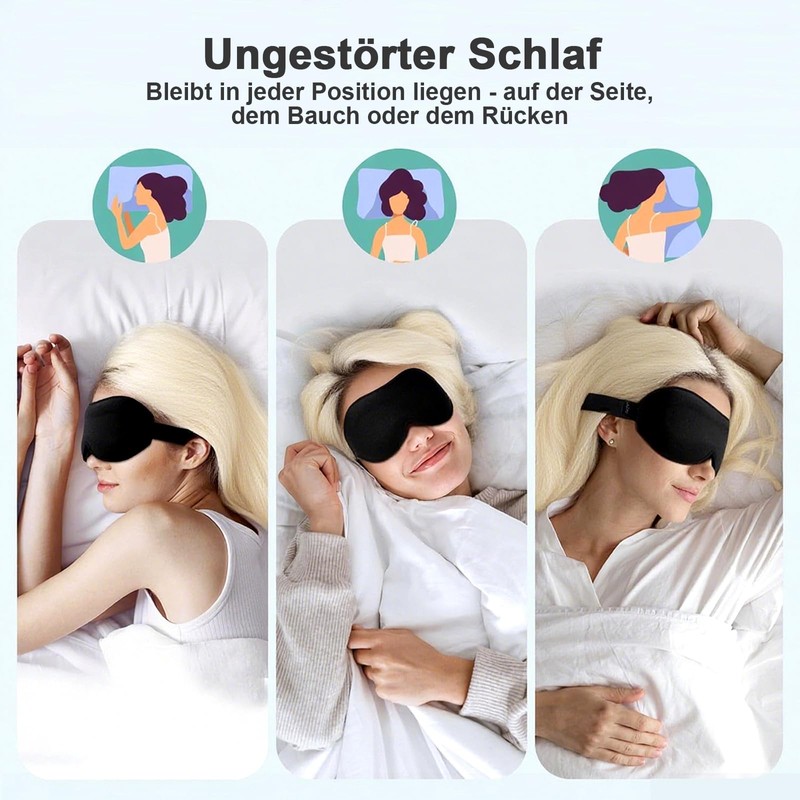 SINZONeu 3D Sleeping Mask for Side Sleepers - 100% Light