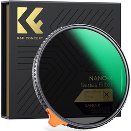 K&F Concept 49mm 1/4 Black-Mist & Variable ND2-32 Filters, Multi-functional Black Diffusion Adjustable ND 2-in-1 Filters Neutral Density for DSLR Lens