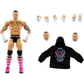 Mattel WWE CM Punk Ultimate Edizione Raccolta Serie 27 Wrestling Action Figure Giocattolo Scambiabili Teste & Braccia,30 Articolazione Punti