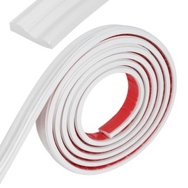 16.4ft Peel and Stick Molding Trim for Walls, Flexible Self-Adhesive Panel Moulding for Wall Ceiling Floor Cabinet Tile Edges Mirrior Frame DIY Chair Rail Panel Moulding (White 16.4ft)