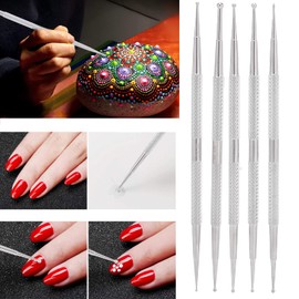 Bolígrafo para pintar uñas, 5 piezas de doble cabeza para hacer decoración de uñas, bolígrafo puntero para manicura para salones de uñas para el hogar, decoración de uñas para artistas de