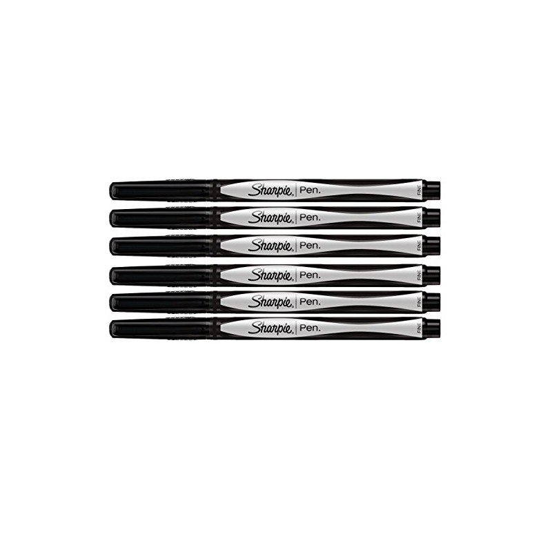 Sharpie Pen Fine Point Pen, 6 Black Pens (1742663)