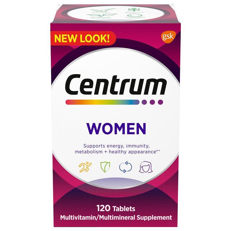 Centrum Multivitamin for Women, Multivitamin/Multimineral Supplement with Iron, Vitamin D3,