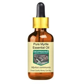 Devprayag Pure Myrtle Essential Oil (Myrtus communis) with Glass Dropper Natural Therapeutic Grade Steam Distilled 10ml (0.33 oz)