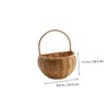 Levemolo 1pc Woven Kitchen Hanging Basket for Garlic Sundries Storage