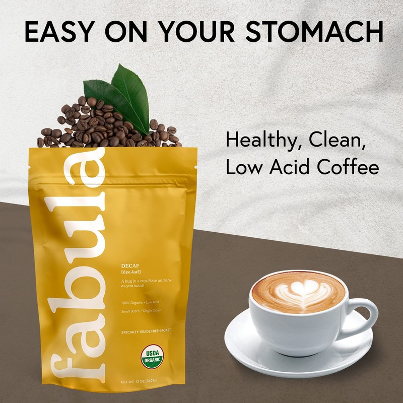 Fabula Coffee Decaf Dark Roast Whole Beans - Organic -