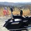 2 Pack Motorcycle Flag Pole Fold Down 90° and American