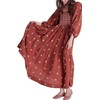 Willow Dance Women Casual Bohemian Floral Dress Square Neck Ruffle